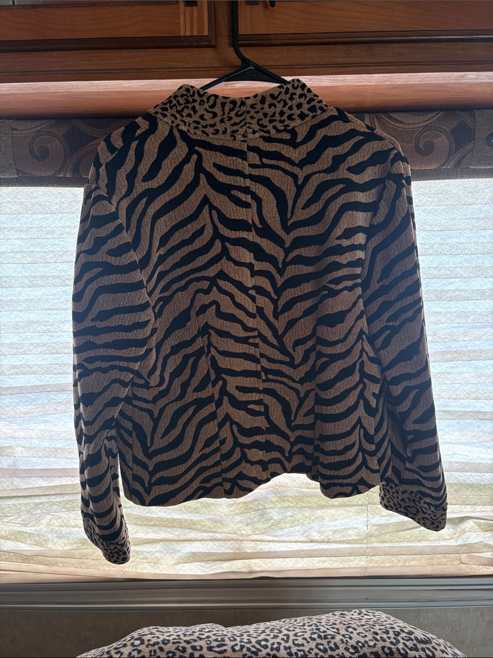 Women's Animal-Print Blazer Jacket in Brown & Black